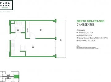 Departamento · 42m² · 2 Ambientes · Venta Depto 2 Amb Full Amenities Villa Urquiza