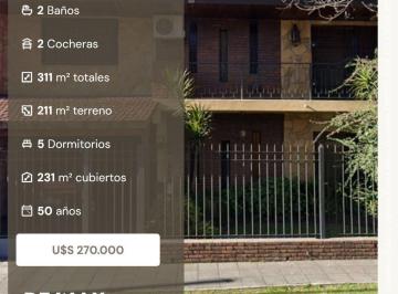 Casa · 231m² · 6 Ambientes · 2 Cocheras · Venta Casa - Zona Villa Adelina