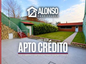 Casa · 207m² · 4 Ambientes · 1 Cochera · Venta - Casa 4 Ambientes con Cochera y Fondo - Lanús