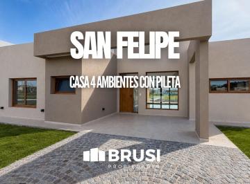Casa · 142m² · 4 Ambientes · 2 Cocheras · Casa en Venta en Una Planta a Pulmon Verde San Felipe, Canning - Financiacion