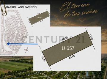Terreno · 605m² · Venta Lote Cinco Lagos - Ibarlucea