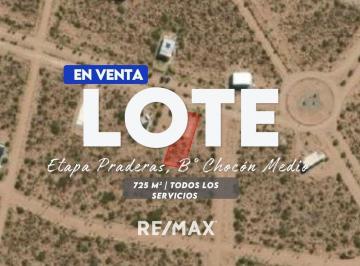 Terreno · 726m² · Venta Chocon Medio, Lote 8 Mzna 41 - Etapa Pradera