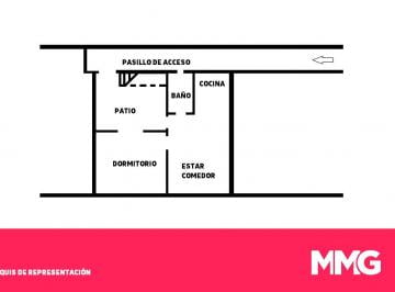 PH de 2 ambientes, Rosario · Casa Interna de 1 Dormitorio en El Centro
