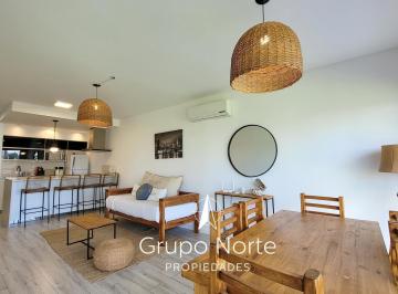 Departamento · 49m² · 2 Ambientes · 1 Cochera · Departamento 2 Ambientes en Alquiler en Nordelta, Portezuelo. con Vista Al Lago! Amoblado