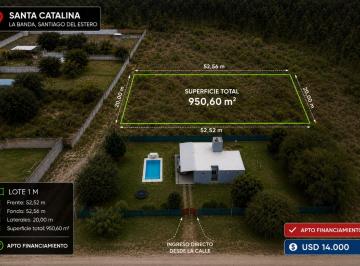 Terreno · 951m² · Lote de 950,60 m² en Santa Catalina – La Banda