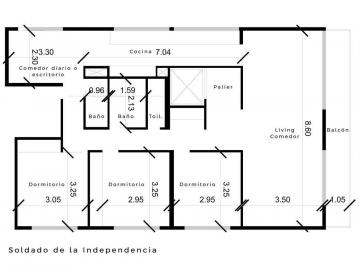 Departamento · 99m² · 4 Ambientes · 1 Cochera · Venta Departamento 4 Ambientes Las Cañitas