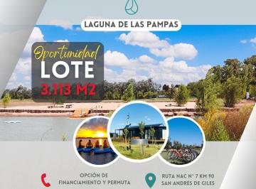 Terreno · 3113m² · Lote 3113 m² Laguna de Las Pampas en Cuotas/permuta
