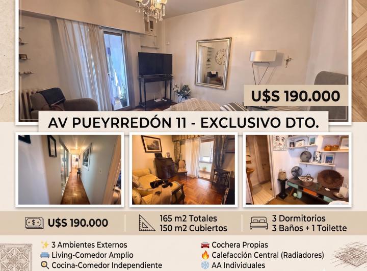 Departamento · 150m² · 8 Ambientes · 1 Cochera