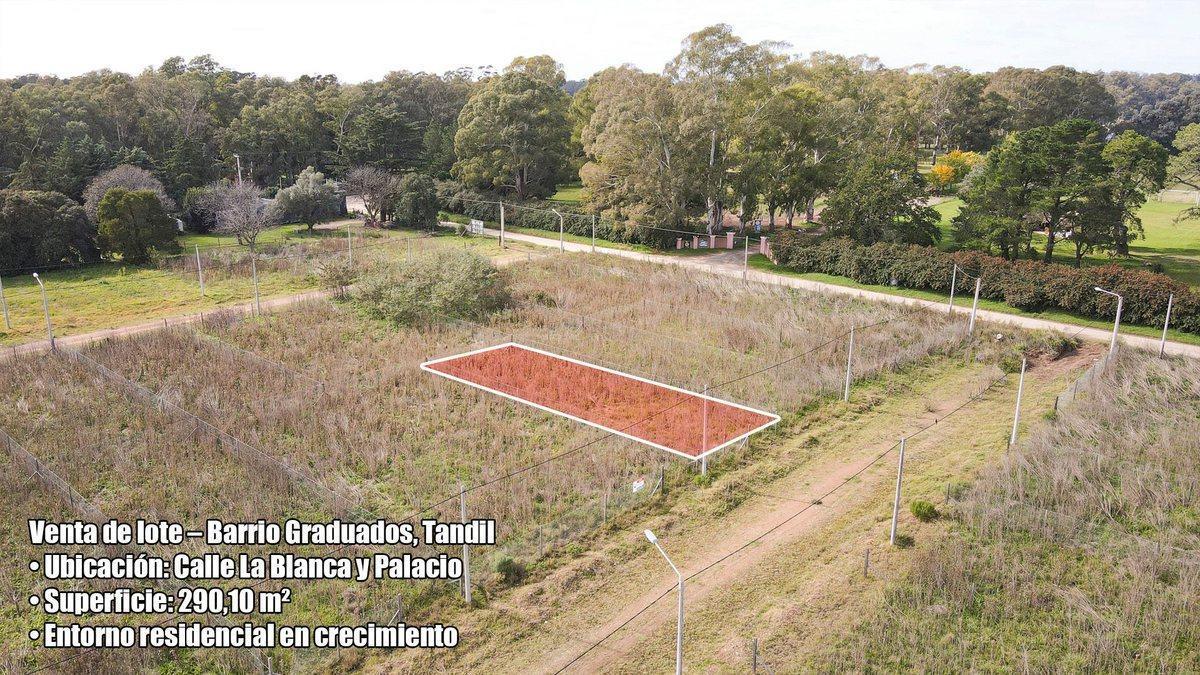 venta de lote en tandil zona barrio graduados