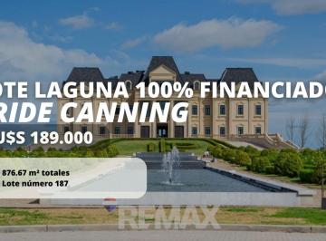 Terreno · 877m² · Lote en Pride Laguna Canning Financiacion Permuta