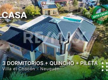 Casa · 158m² · 6 Ambientes · 1 Cochera · Venta Casa con Pileta en Villa El Chocon Neuquen