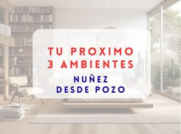 Departamento · 74m² · 3 Ambientes · Venta Tres Ambientes Balcon Nuñez Desde Pozo