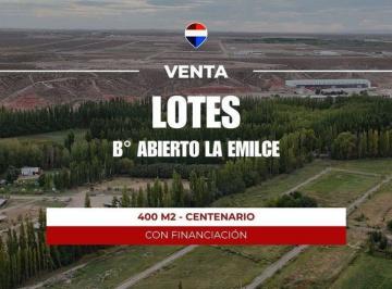 Terreno · 400m² · Venta Lotes 400 m² Barrio La Emilce - Centenario