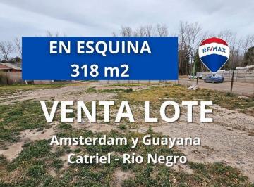 Terreno · 318m² · Venta Lote 318 m² en Esquina Catriel Rio Negro