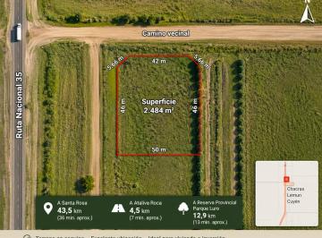 Terreno , Ataliva Roca · Terreno de 2484 m² en Venta en Chacras Lemú Cuyén - Ataliva Roca - La Pampa