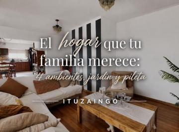 Casa · 109m² · 4 Ambientes · Casa 4 Ambientes Venta Ituzaingo Jardin Pileta
