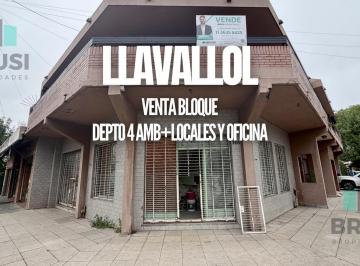 Local comercial · 124m² · 4 Ambientes · 1 Cochera · Venta en Bloque Depto 4 Ambientes con Locales en Planta Baja - Llavallol