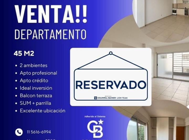 Departamento · 38m² · 2 Ambientes