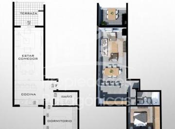 Departamento · 52m² · 2 Ambientes · Departamento en Venta en Centro de Bariloche, Bariloche, Patagonia
