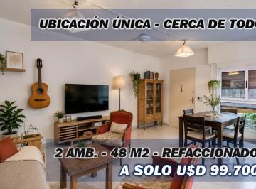Departamento · 48m² · 2 Ambientes · Depto 2 Amb Refacc. Total a Nuevo, Av Santa Fe 4800
