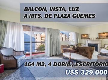 Departamento · 151m² · 5 Ambientes · Amplio Depto 4 Dorm, Frente, Todo Luz, Pza Güemes, Palermo.
