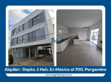 Departamento · 3 Ambientes · 1 Cochera · Alquiler Departamento 1 Hab. en México Al 700, Pergamino, Bs. As.