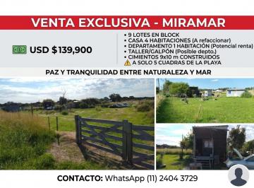 Casa , Miramar · Venta en Block Casa/terrenos/departamento