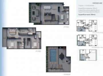 Departamento · 125m² · 4 Ambientes · 4 Amb. en Duplex con Terraza Propia en Colegiales. Amenities. en Construccion