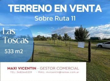 Terreno · 1600m² · Terreno en Venta Sobre Ruta 11 Las Toscas Sta. Fe.