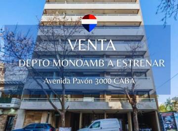 Departamento · 34m² · 1 Ambiente · 1 Cochera · Venta Monoamb a Estrenar con Balcón y Cochera Caba
