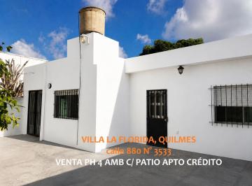 PH · 100m² · 4 Ambientes · Venta PH 4 Amb C/ Patio Apto Crédito Villa Florida