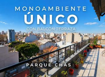 Departamento · 30m² · 1 Ambiente · Departamento 1 Ambiente Parque Chas Balcon Terraza