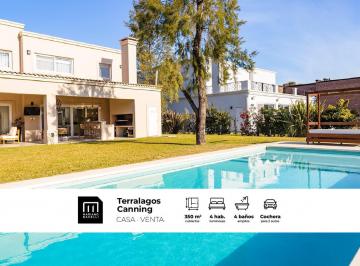 Casa · 350m² · 5 Ambientes · 2 Cocheras · Casa en Venta en Terralagos, Canning, Ezeiza