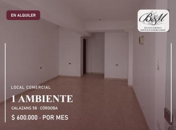 Local comercial de 1 ambiente, Córdoba · Local Comercial en Alquiler · 26 m² · 2 Baños · Calazans 58