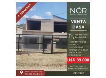 Casa de 3 ambientes, Río Ceballos · Venta de Casa a Terminar Rio Ceballos