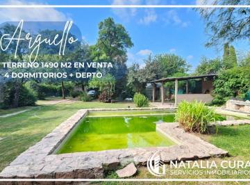Casa · 275m² · 4 Dormitorios · 2 Cocheras · Alquiler: Casa Quinta en Arguello 4 Dorm con Gran Parque y Pileta
