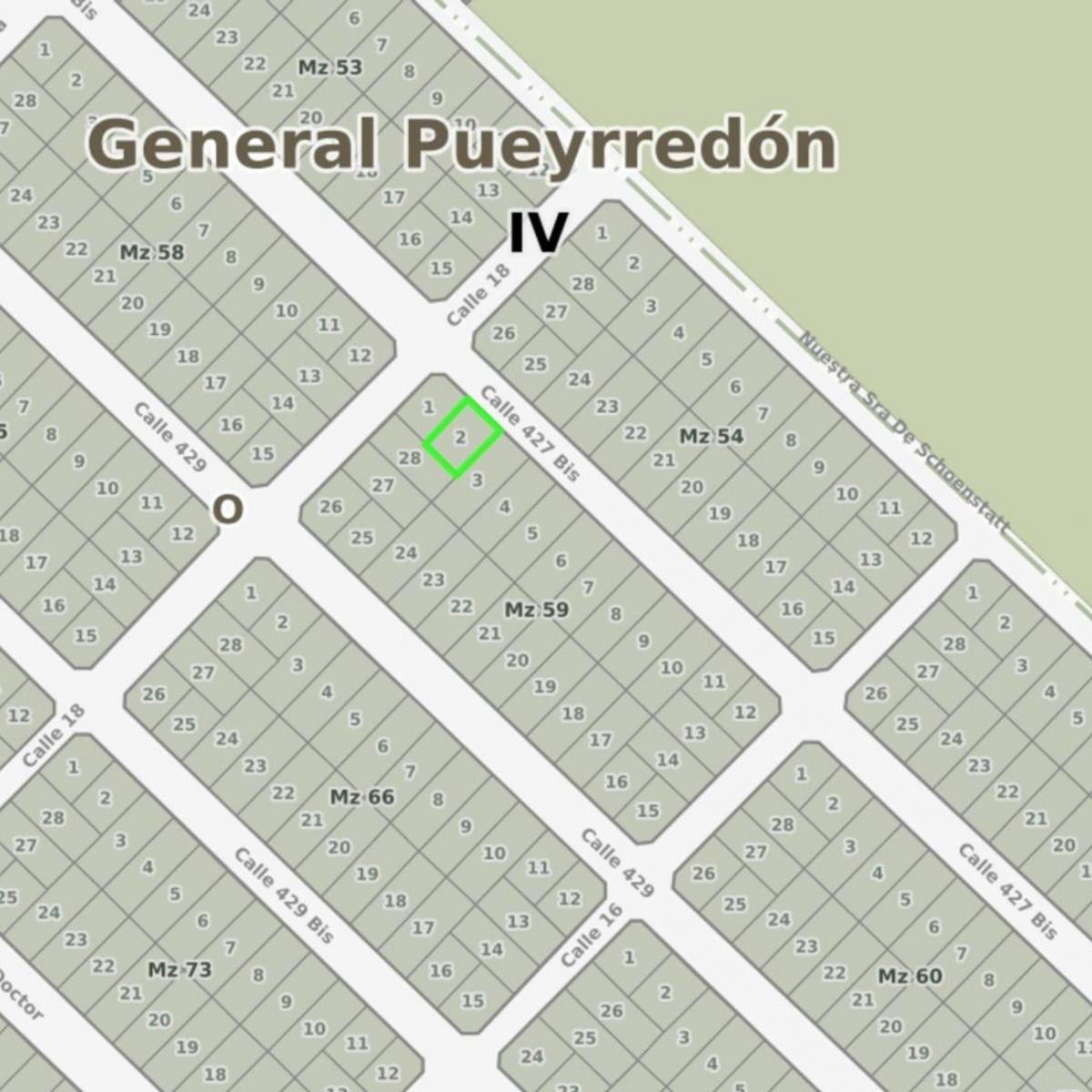 Lote sobre calle 427 bis, 263 m²