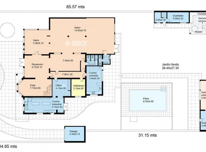 Casa · 500m² · 6 Ambientes · 1 Cochera