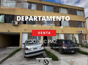 Departamento · 43m² · 2 Ambientes · 1 Cochera · Departamento - Jose Clemente Paz