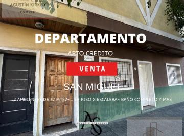 Departamento · 32m² · 2 Ambientes · Departamento - San Miguel