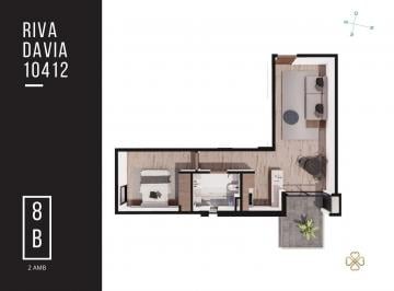Departamento · 43m² · 2 Ambientes · 2 Ambientes a Financiar // Emprendimiento Villa Luro