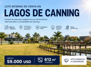 Terreno · 612m² · Lote Interno en Venta en Lagos de Canning