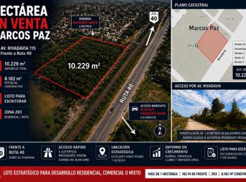 Terreno · 10229m² · Hectarea en Venta Ruta 40 Marcos Paz