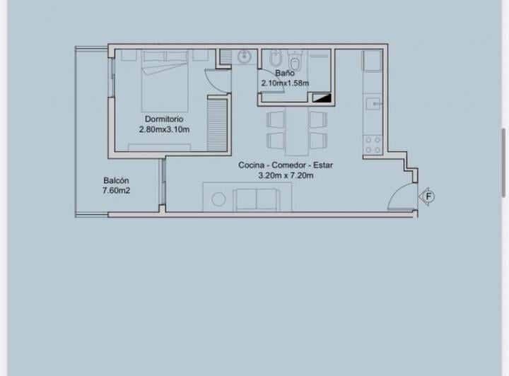 Departamento · 48m² · 4 Ambientes