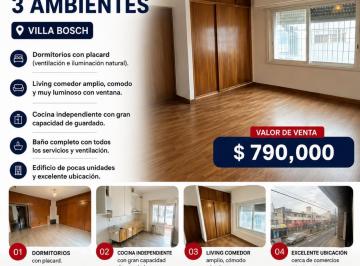 Departamento · 70m² · 3 Ambientes · Departamento en Villa Bosch