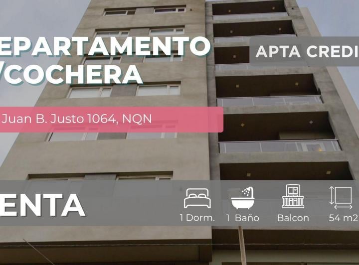 Departamento · 51m² · 2 Ambientes · 1 Cochera