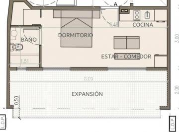 Departamento · 28m² · 1 Ambiente · Venta Monoamb V Crespo Pozo Frente Balcon Terraza
