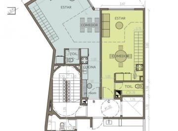 Departamento · 64m² · 2 Ambientes · Venta Duplex V Crespo 2 Amb Cfte Gran Terraza Pozo