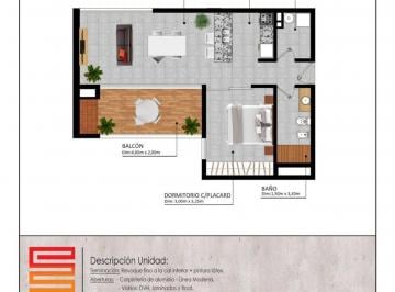 Departamento · 55m² · 2 Ambientes · A Estrenar/ 1dorm. /balcon Terraza/ Todos Los Serv