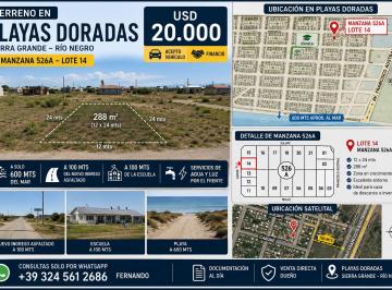 Terreno , Playas Doradas · Terreno 288 m² – Playas Doradas – a 600 m del Mar – Excelente Inversión